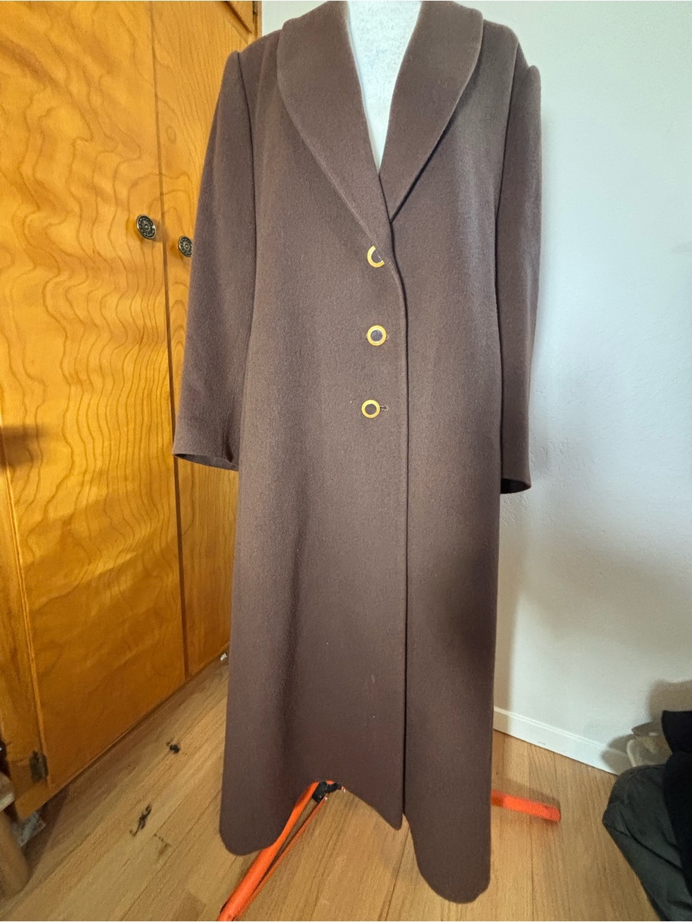 Fleurette Long Brown Women's 100% Cashmere Coat